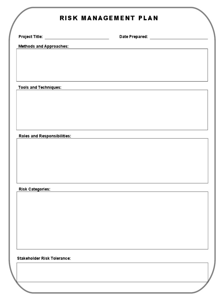 Comprehensive Risk Management Plan | PDF