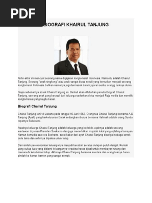 Biografi Khairul Tanjung