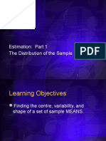 Section 5: Estimation: Part 1 The Distribution of The Sample Mean