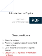 Introduction To Physics: CAPE Unit 1 Mrs. C. Williams-Massey