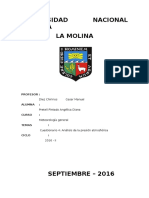 Presión atmosférica UNA-La Molina