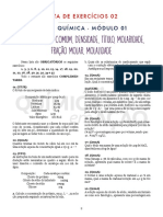 Exercícios Sobre Concentração - Química