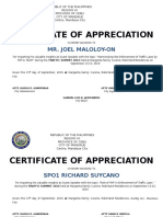 Certificate of Appreciation Traffic Summit 2016