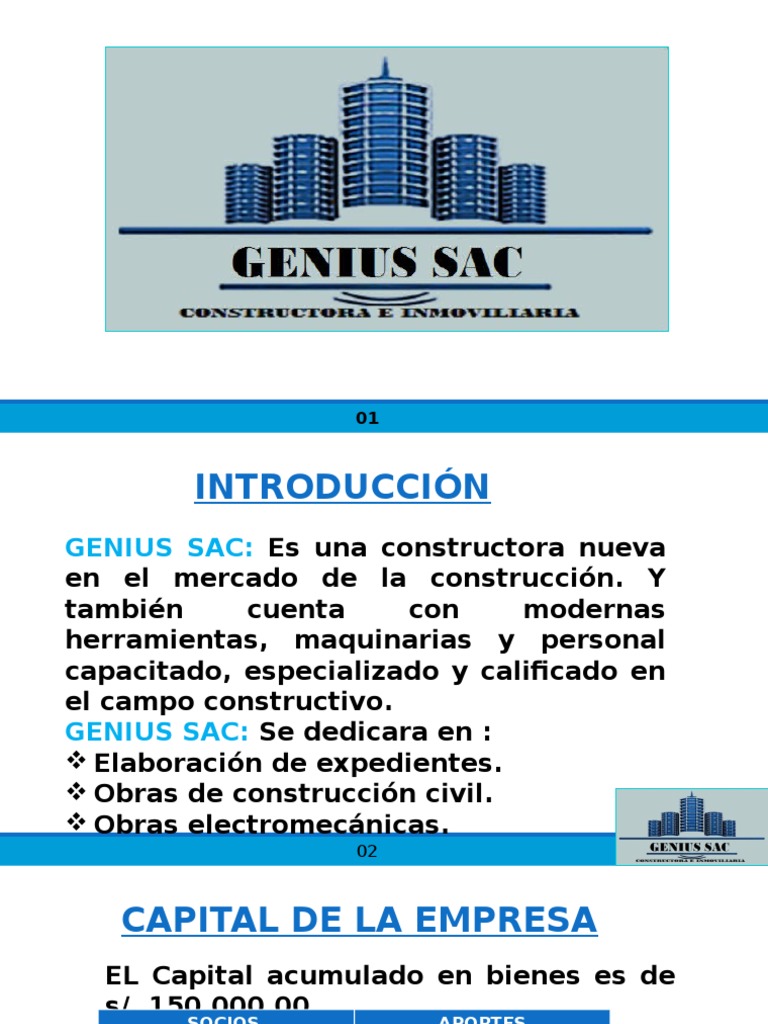 Genius SAC: Constructora en Trujillo | PDF | Análisis FODA | Calidad ...