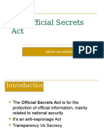 Official Secrets Act Guide to Classified Docs and Journalism