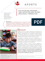 BID. - Evaluacion Del Programa Una Laptop Por Niñó en Peru, Resultados y Perspectivas
