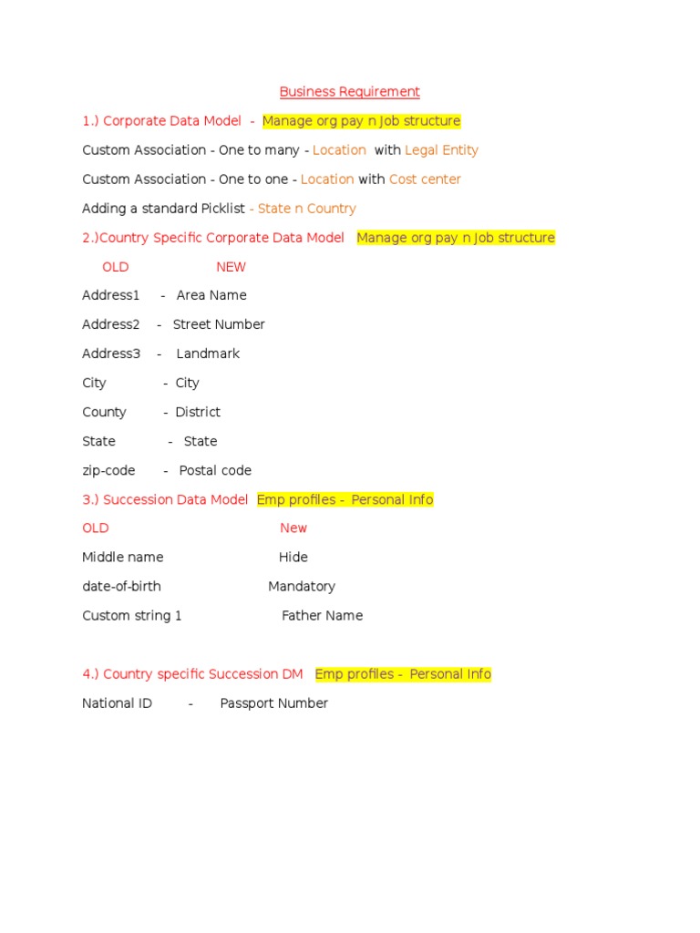 Corporate Data Model Updates | PDF