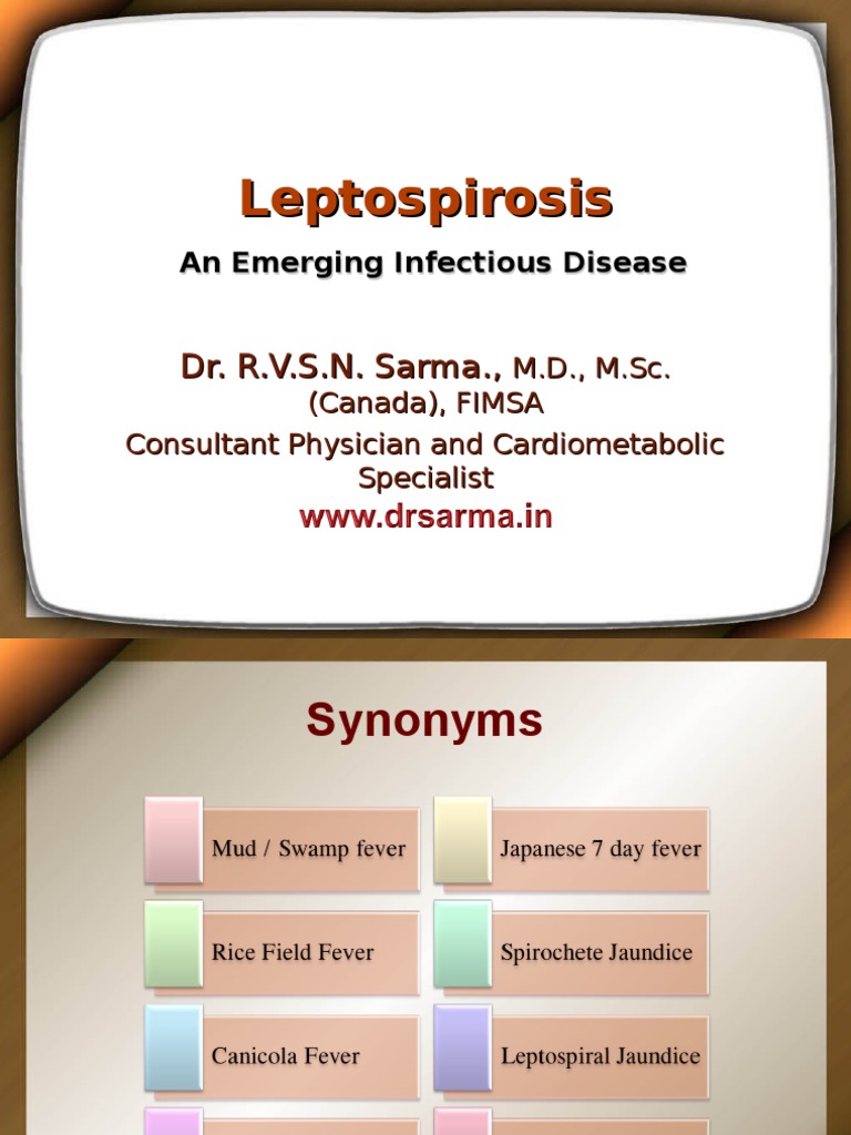 Leptospirosis by Dr Sarma.ppt