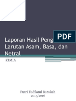 Laporan Hasil Pengamatan Larutan Asam Basa