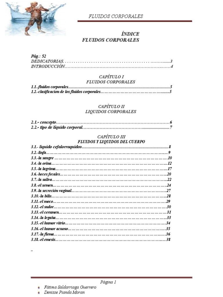 Trabajo De Fluidos Corparale Saliva Semen