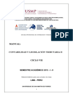 MANUAL DE  CONTABILIDAD  LEGISLACION  TRIBUTARIA II  - 2013 - I - II.docx