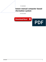 Difference Between Manual Computer Based Information System
