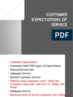 Customer Expectations of Service