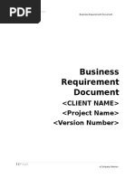 Business Requirement Document (BRD)