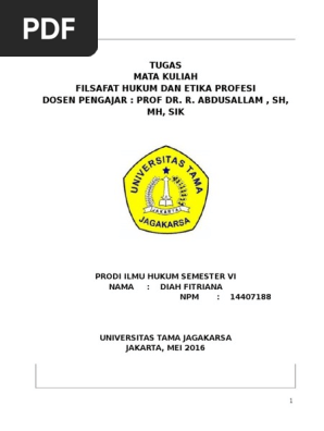 Filsafat Hukum Dan Etika Profesi
