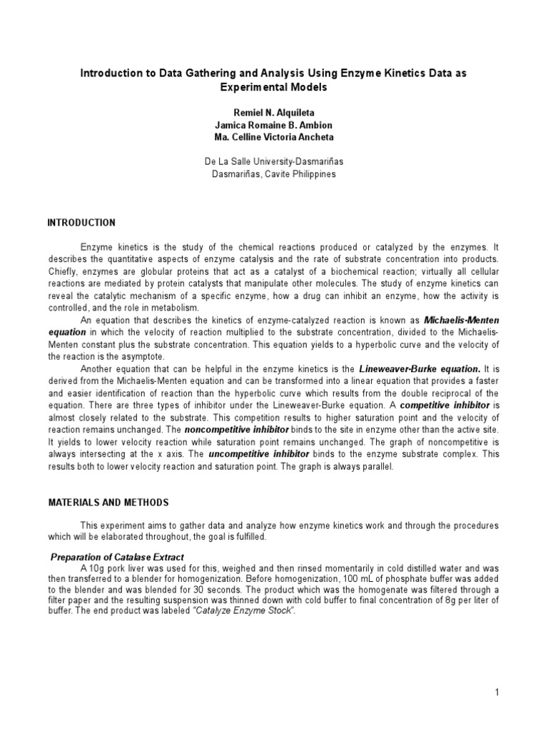 Sci Paper Enzyme Enzyme Enzyme Inhibitor