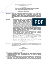 Permendagri No 35 TH 07 Pertanggungjawaban Penyelenggaraan Pemerintahan Desa