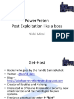 DEFCON 21 Mittal Powerpreter Post Exploitation Like A Boss