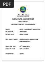 Introduction To C Programming Assignment