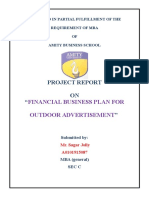 Project Report ON " ": Financial Business Plan For Outdoor Advertisement