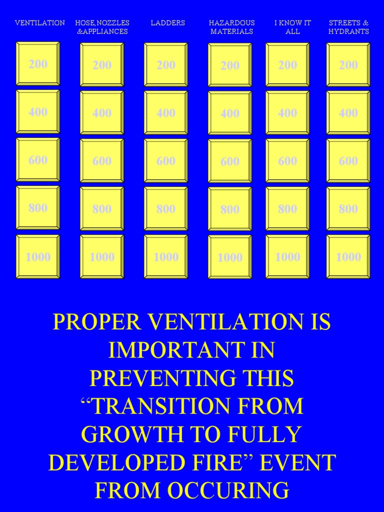 FIREFIGHTER JEOPARDY 6 Ladder Firefighter