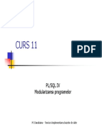 Curs 11: PL/SQL Iv Modularizarea Programelor