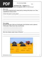 Holes Worksheets