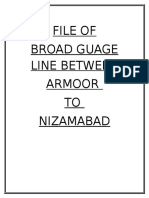 File of Broad Guage Line Between Armoor TO Nizamabad