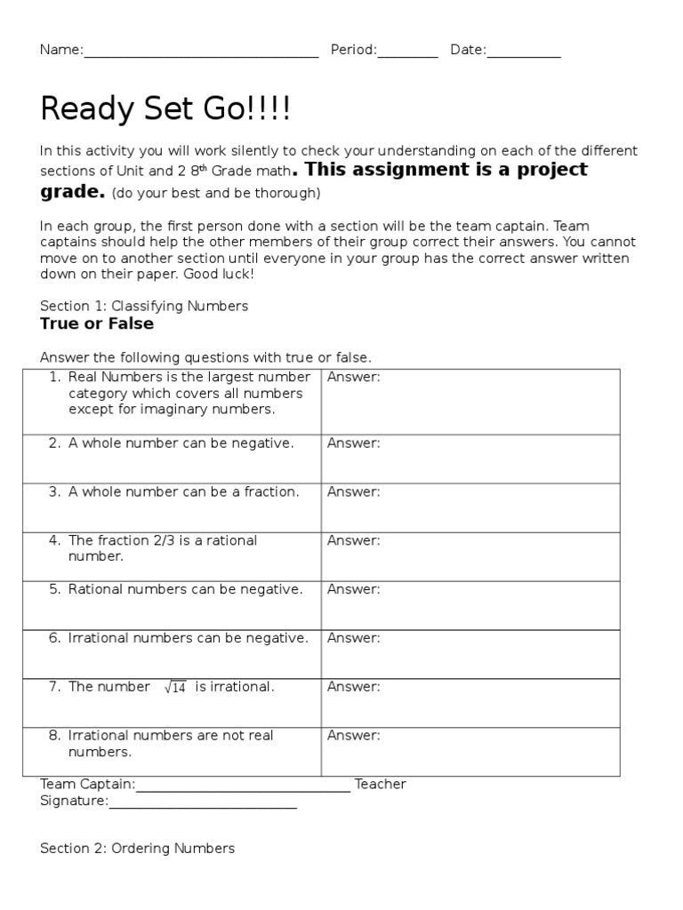 8th Grade Math Unit Assessment | PDF | Numbers | Mathematical Notation