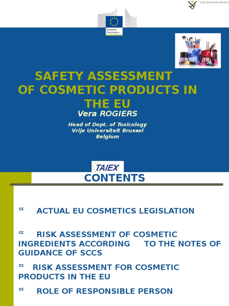 Safety Assessment Cosmetics Toxicity Cosmetics - 