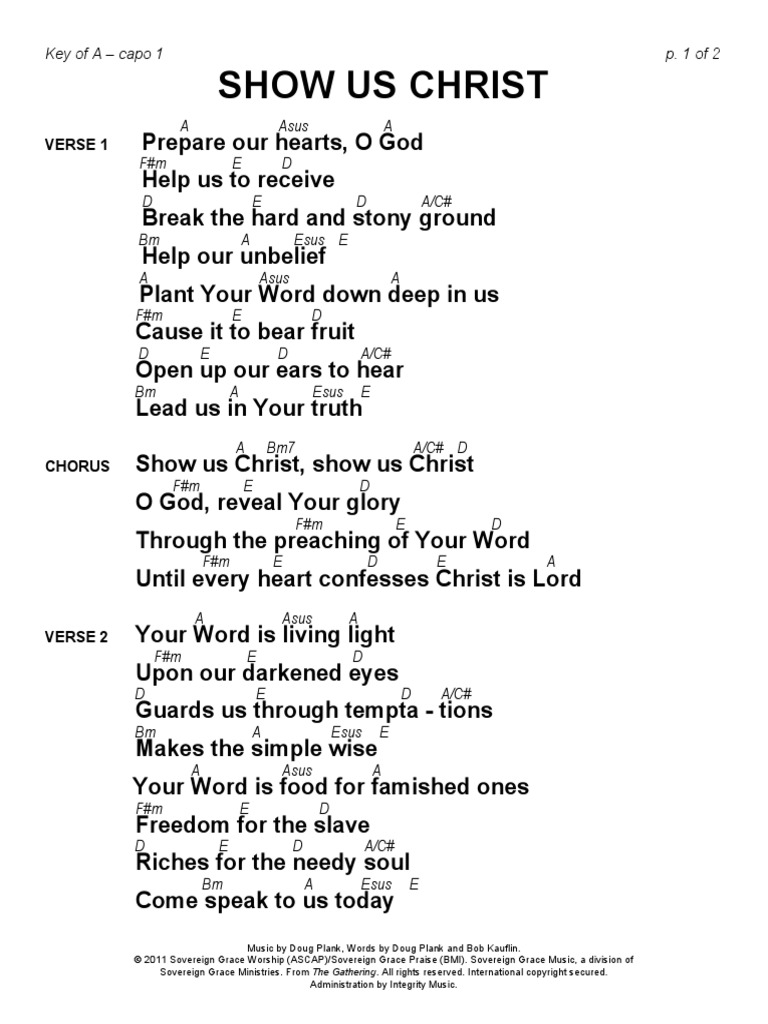 Show us christ cong a guitar pdf pdf