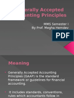 Generally Accepted Accounting Principles: MMS Semester I by Prof. Megha Hemdev