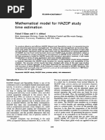 Mathematical Model For HAZOP Study Time Estimation PDF