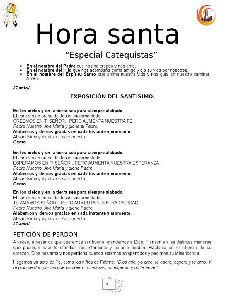 Esquema de Hora Santa para Niños | PDF | Cristo (título) | María, madre ...