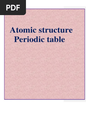 Atomic Structure And Periodic Table Ion Chemical Elements