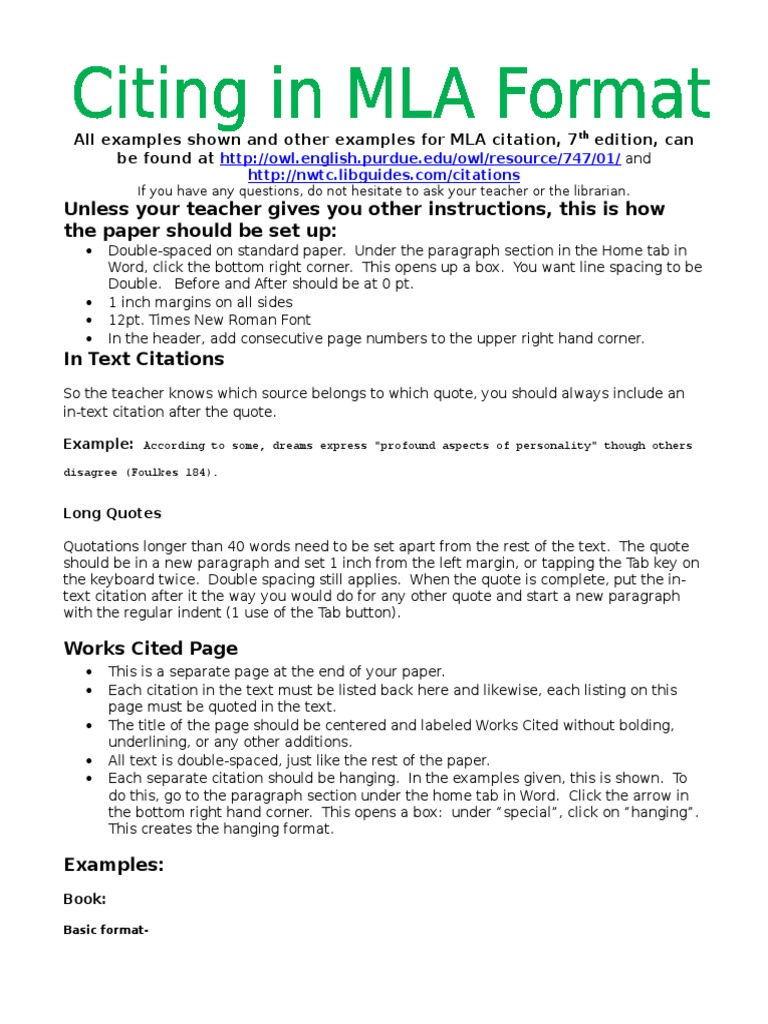 MLA citation handout 2.docx Citation Paragraph Free