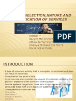 Process Selection, Nature and Classification of Services