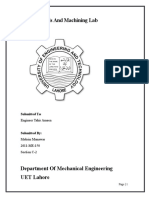 Machine Tools Lab Assignment Report