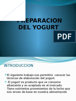 Preparacion Del Yogurt