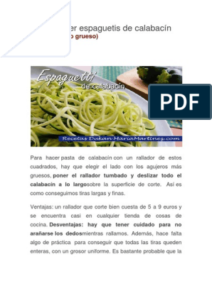 Cómo Hacer Espaguetis de PDF | PDF | Relleno | Té