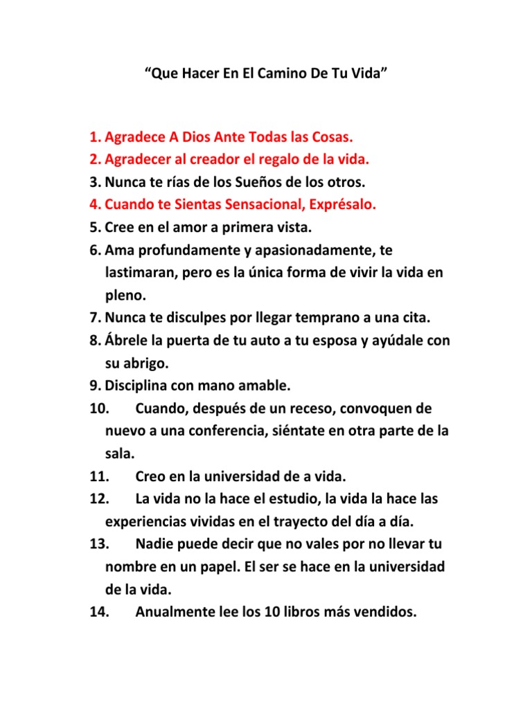 Consejos para Vivir Plenamente | PDF