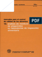 Fao - Control de Plaguisidas en Alimentos PDF