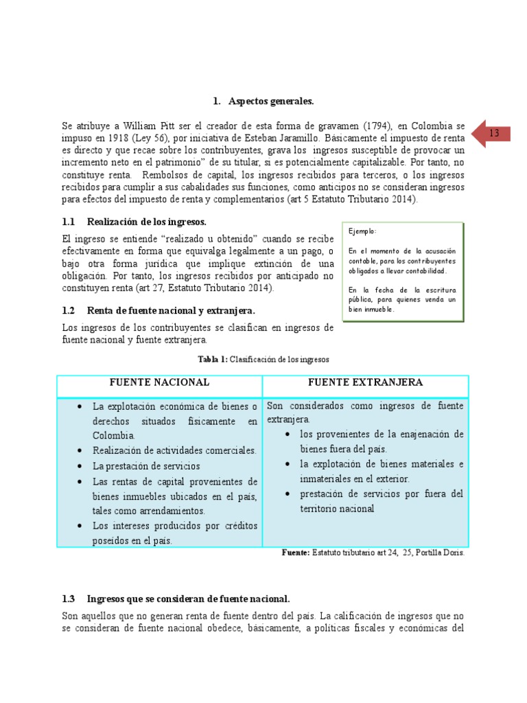 Impuesto de Renta en Colombia: Aspectos Clave | PDF | Impuesto sobre la ...