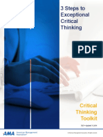 3 Steps Critical Thinking Worksheet