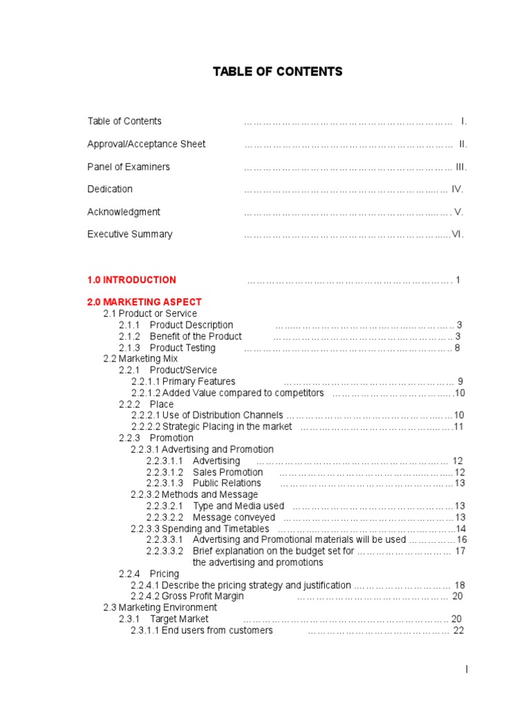 Feasibility Study Outline | PDF | Swot Analysis | Business