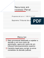 Reforma Do Processo Penal Na Área Dos Recursos