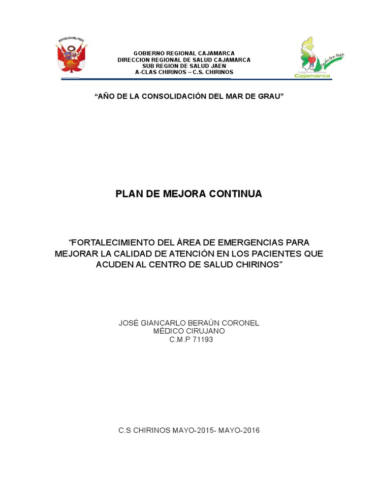 Mejora Continua en Emergencias de Salud | PDF | Hospital | Farmacia