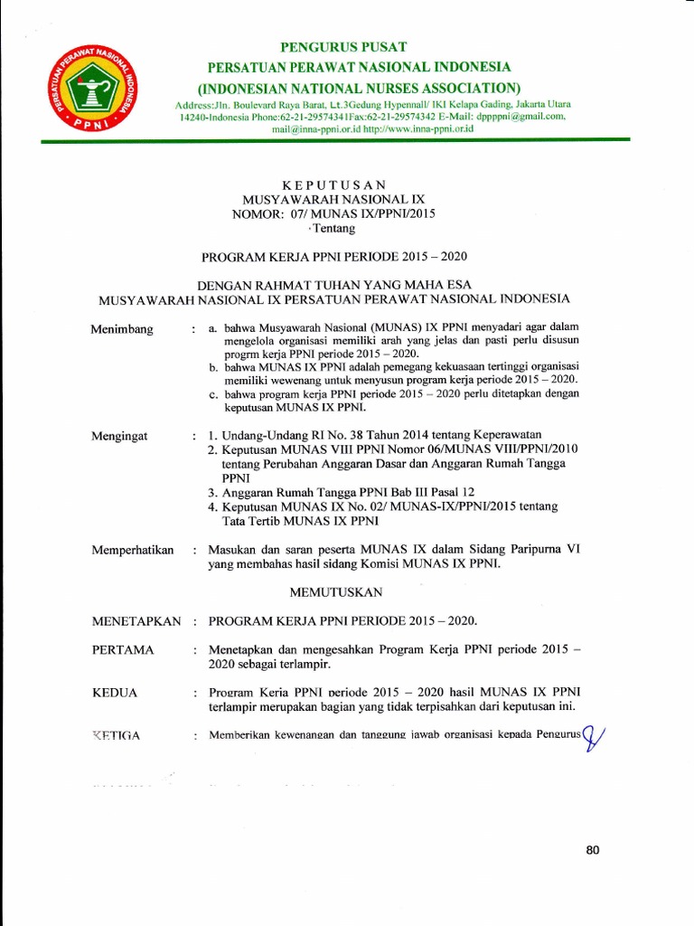 Sk Program Kerja & Hasil Komisi B