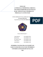 Download MAKALAH PENERAPAN PERSAMAAN DIFERENSIAL ORDE DUA PADA SISTEM GERAK HARMONIK DAN RANGKAIAN LISTRIK RLC MENGGUNAKAN PENDEKATAN PERSAMAAN CAUCHY-EULER by RefitErdiana SN325096516 doc pdf