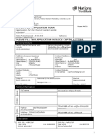 Employment Application Form: Application For The Post of